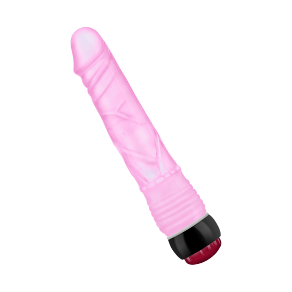 Stufenloser Vibrator mit Aderung, 22cm