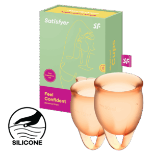 Satisfyer Feel Confident - Menstrual Cup Set, 15 & 20 ml