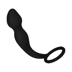 Silikon-Analplug mit Hodenring, 19,5 cm