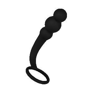 Sinnlicher Analplug mit Hodenring, 14,5 cm