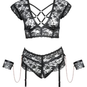 BH plus Straps-Slip ouvert inklusive Handfesseln