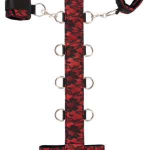 Halsfessel mit beringtem Steg plus Handfesseln mit Karabinern