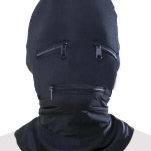 Kopfmaske „Zipper Face Hood“, aus elastischem Stoff