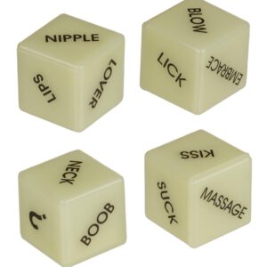 Liebeswürfel-Set „Glow in the Dark Love Dice“, englisch, 2 Stück