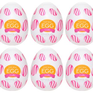 Masturbator „Egg Curl“ mit gerippter Spiralkugel-Stimulationsstruktur