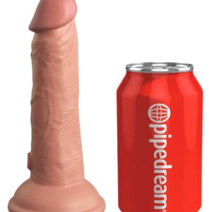 Naturvibrator „6“ Vibrating + Dual Density Silicone Cock“ mit extra starkem Saugfuß