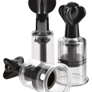Nippel- und Klitorissauger „Super Suckers Trio“, mit Drehmechanismus