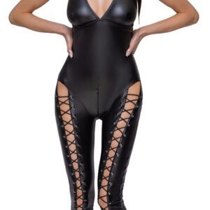 Overall im Mattlook, elastisch, mit 2-Wege-Reißverschluss im Schritt