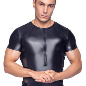 Shirt im Mattlook mit Netz-Einsätzen