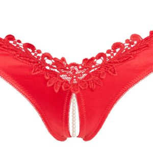 Slip ouvert mit Perlenkette durch den Schritt