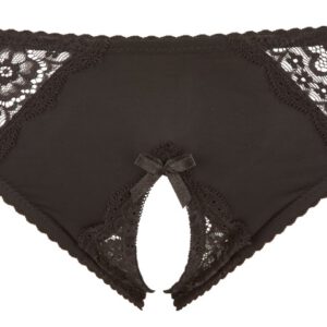 Slip ouvert mit Spitze und Zierschleife vorne