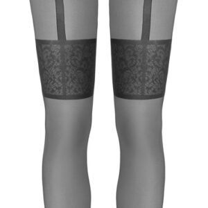 Strumpfhose ouvert in Strapsgurt- und Strumpfband-Optik