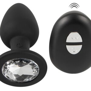 Vibro-Analplug „RC Diamond Plug“, 10 Vibrationsmodi per Fernbedienung